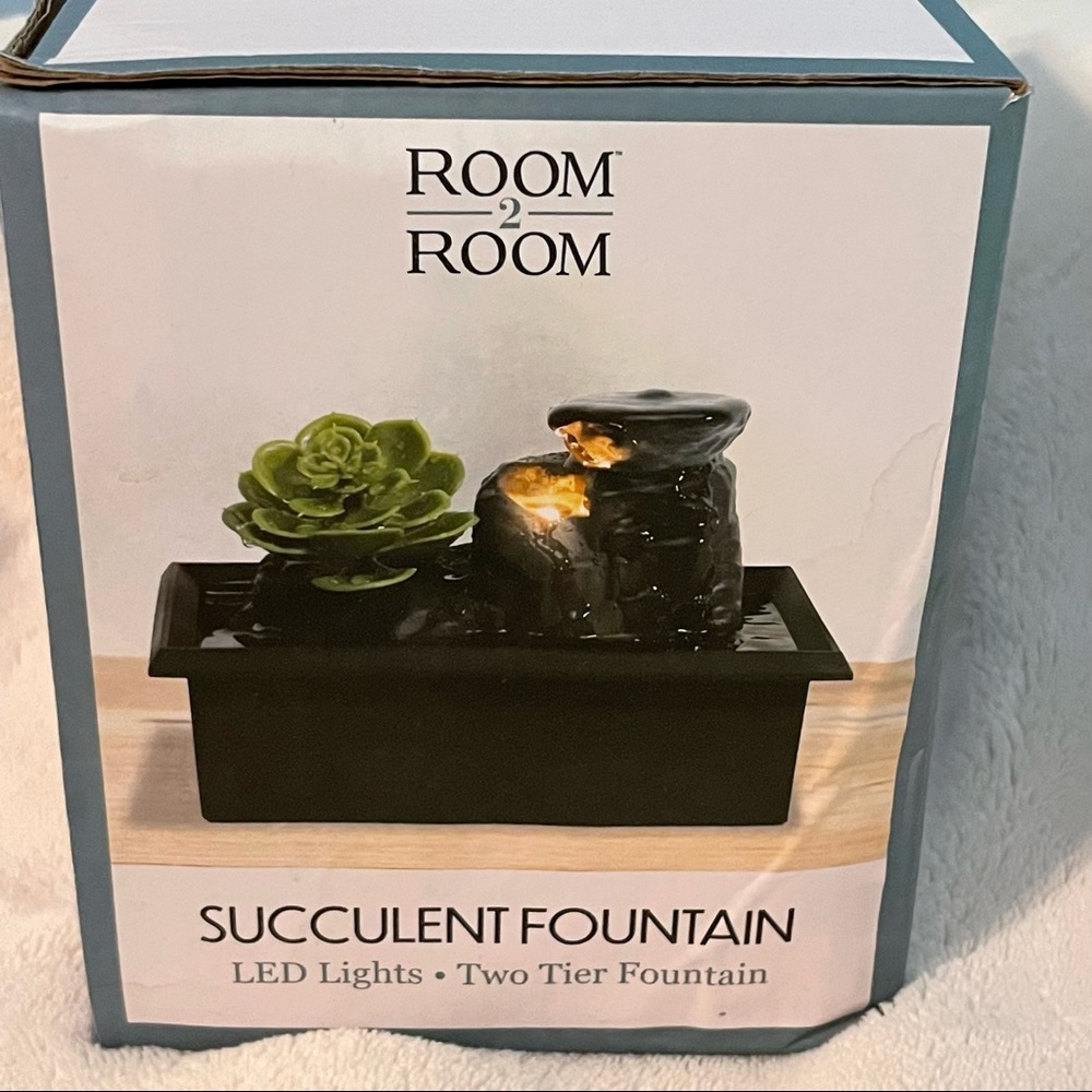 Succulent Fountain Decor